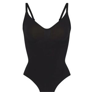 SKIMS Black Seamless Shapewear Bodysuit